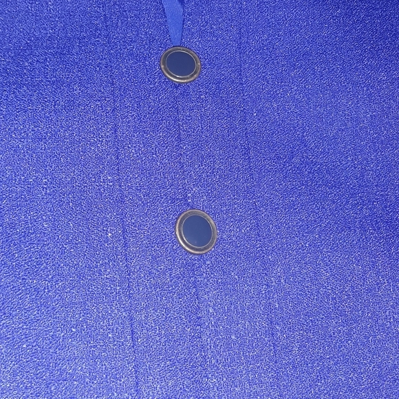 Le Suit (Size 10P) Blue (Vintage Style) Short Sleeve Blazer - Picture 3 of 7